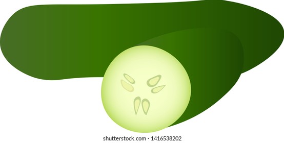 Cucumber isolated on white background vector illustration