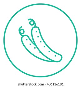 Cucumber line icon.