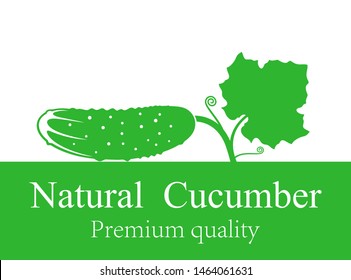 Cucumber logo. Isolated cucumber on white background. EPS 10. Vector illustration