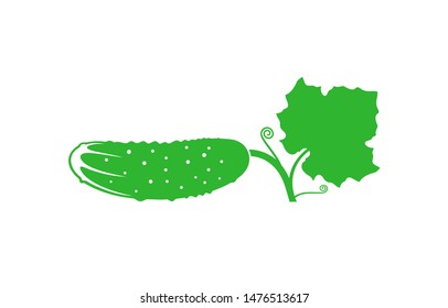 Cucumber logo. Isolated cucumber on white background