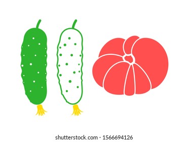 Cucumber logo. Isolated cucumber on white background