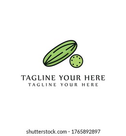 cucumber logo vector design. vegetable logo icon.