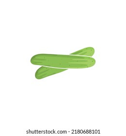 Cucumber logo vector icon simple illustration design  