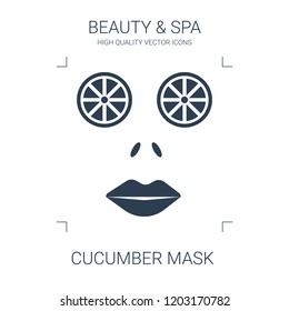 cucumber mask icon. high quality filled cucumber mask icon on white background. from beauty collection flat trendy vector cucumber mask symbol. use for web and mobile