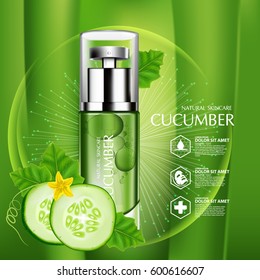 Cucumber Natural Moisture Skin Care Cosmetic.