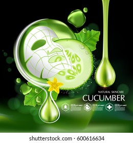 Cucumber Natural Moisture Skin Care Cosmetic.