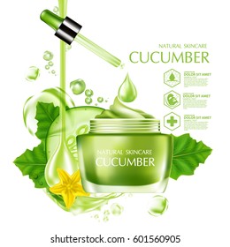 Cucumber Natural Moisture Skin Care Cosmetic.