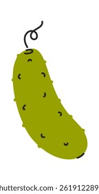 Cucumber natural vegetable hand drawn