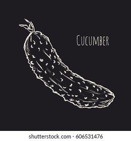 cucumber on a black background


