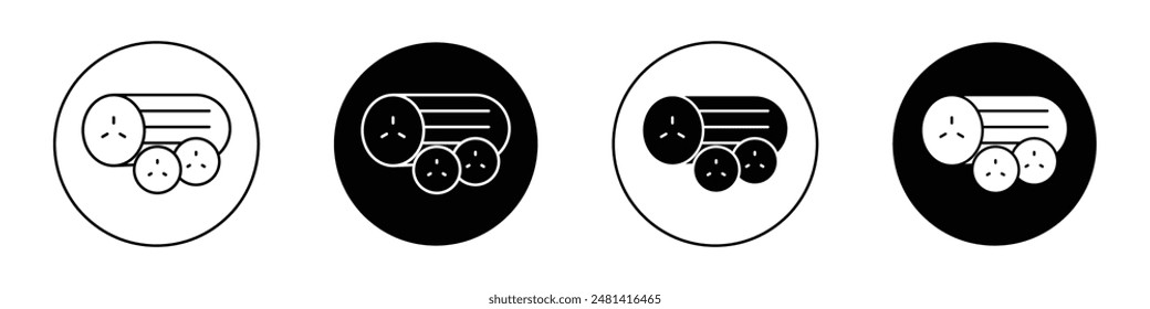 Cucumber outlined icon vector collection.