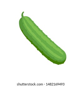 Cucumber pack isolated on white background. Vector illustration. Eps 10.