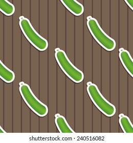 cucumber pattern. Seamless texture with ripe green cucumbers. Use as a pattern fill