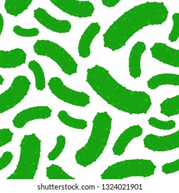 Cucumber pattern seamless. Vegetable background vector illustration