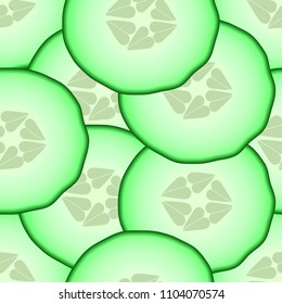 Cucumber patterned seamless vector texture, eps 10.