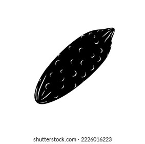 Cucumber Pickle Minimalistic Flat Line Outline Stroke Icon Pictogram Symbol