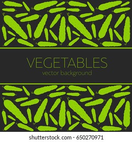 Cucumber, postcard vegetable, organic fruit, vector illustration, fresh food, organic food, healthy eating, vector background