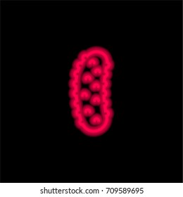 Cucumber red glowing neon ui ux icon. Glowing sign logo vector
