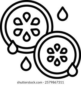 Cucumber Refresh icon line vector illustration