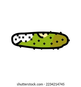 cucumber rotten food color icon vector. cucumber rotten food sign. isolated symbol illustration