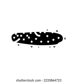 cucumber rotten food glyph icon vector. cucumber rotten food sign. isolated symbol illustration
