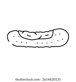 cucumber rotten food line icon vector. cucumber rotten food sign. isolated contour symbol black illustration