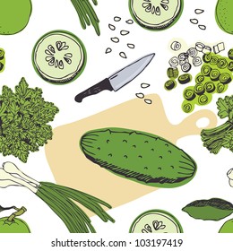 Cucumber salad background