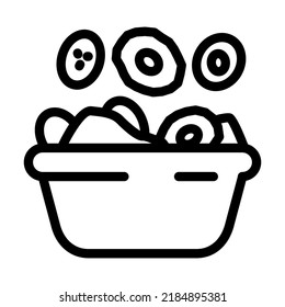 cucumber salad line icon vector. cucumber salad sign. isolated contour symbol black illustration