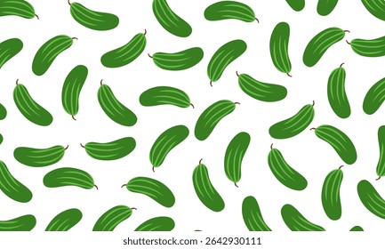 cucumber seamless pattern. Cucumbers pattern background 