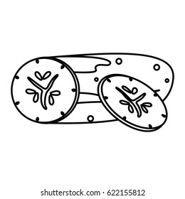 cucumber slice food healthy image outline