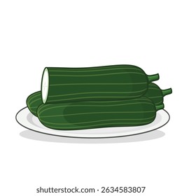 Pepino. fatia de pepino. pepino fresco. ilustração de pepino