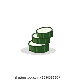 Cucumber. cucumber slice. fresh cucumber. cucumber illustration