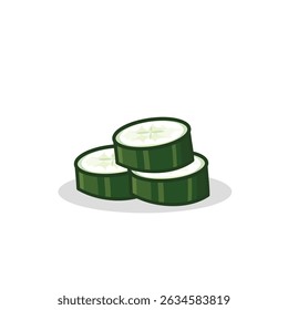 Cucumber. cucumber slice. fresh cucumber. cucumber illustration