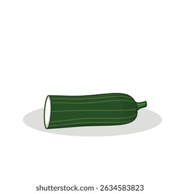 Pepino. fatia de pepino. pepino fresco. ilustração de pepino