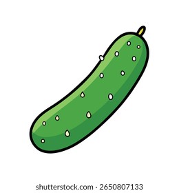 Fatia de pepino fresco com gotas de água olhar saudável realista ilustração Vetor