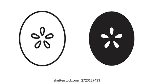 ícone de fatia de pepino ilustração, vetor de linha fina, sinal de web design,