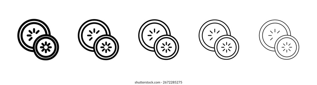 Ícone de fatia de pepino para conceito móvel e web design.