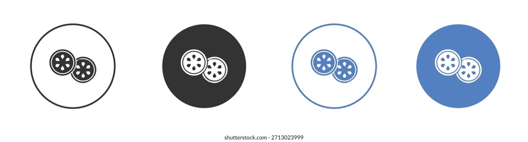 Cucumber slice icon simple minimalist Vector EPS