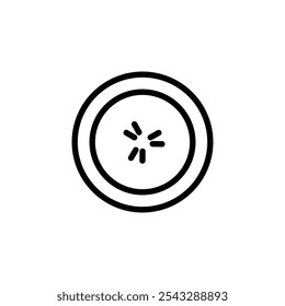 Cucumber slice icon symbol collection on white background.