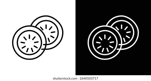Cucumber slice icon symbol concept for graphic design, Website, UI. EPS