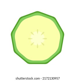 Cucumber slice icon. Cucumber vector.