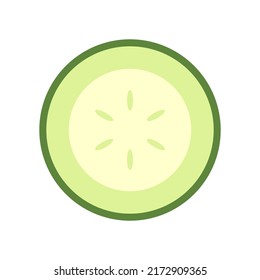 Cucumber slice icon. Cucumber vector.