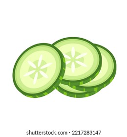 Cucumber slice icon. Cucumber vector.