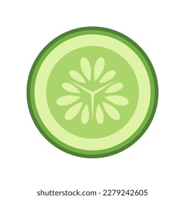 Cucumber slice icon. Cucumber vector.