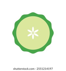 Cucumber slice icon. Cucumber vector.