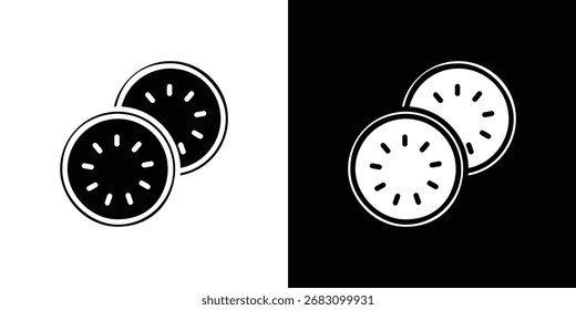 Cucumber slice icon vector Graphic Designs. Suitable for use on web apps,