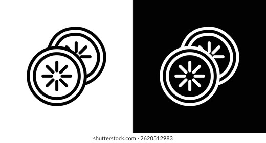 Cucumber slice icon vector, illustration logo template in trendy style