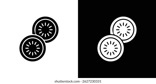 Cucumber slice icon vector, solid logo illustration, pictogram