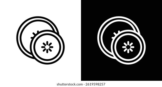 Cucumber slice icon Vector symbol in trendy flat style