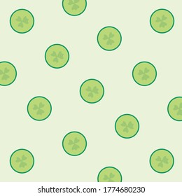 Cucumber sliced pattern. Cucumber texture