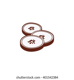 Cucumber. Spa emblems or elements. Spa Objects. Black white version.